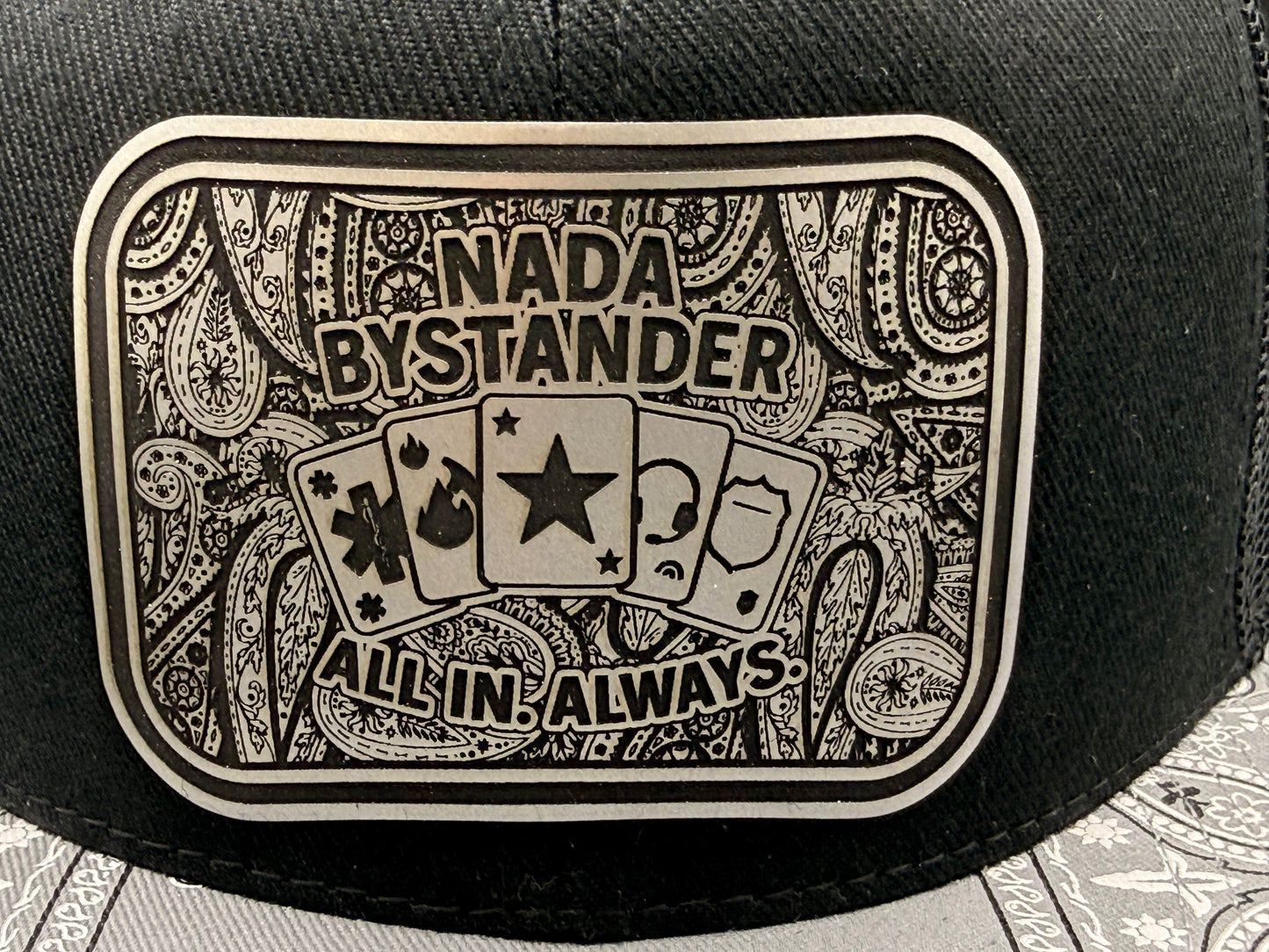 All In (Silver Bandana Edition) – Nada Bystander Trucker Hat