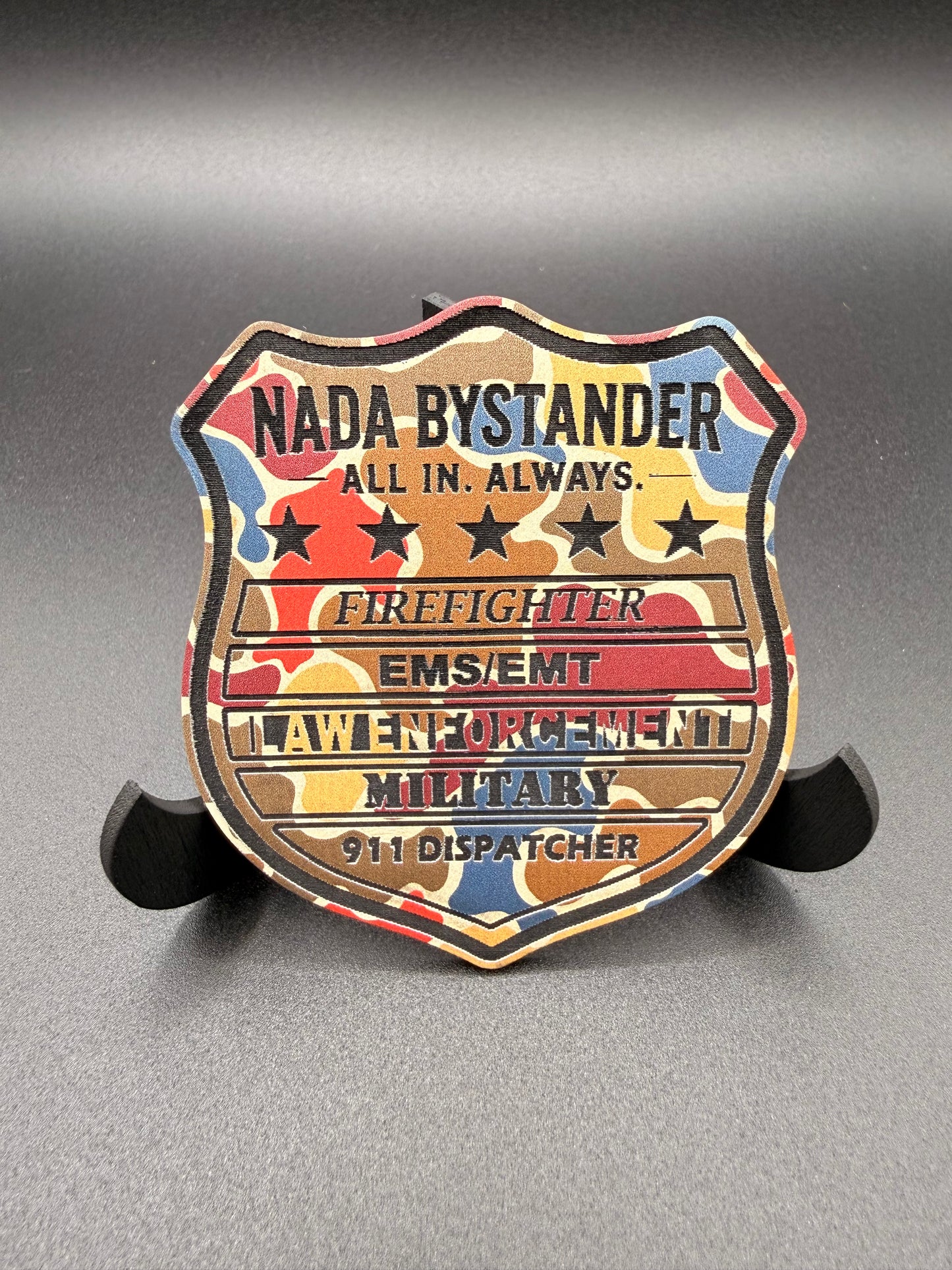 First Responder Unity Shield Leatherette Patch with adhesive