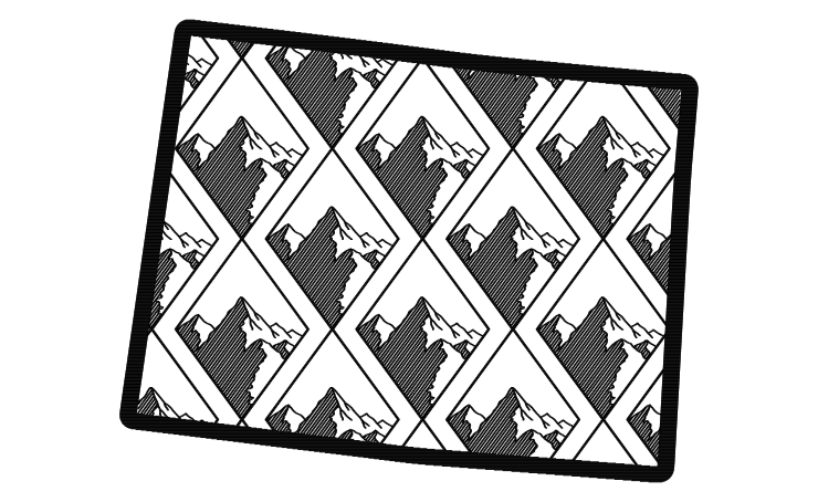 Colorado State Outline Art Design Template SVG (Digital File) For Patch Creation