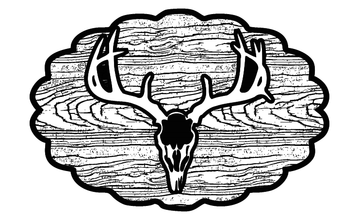 Hunters Deer Skull Design Template SVG (Digital File) For Patch Creation