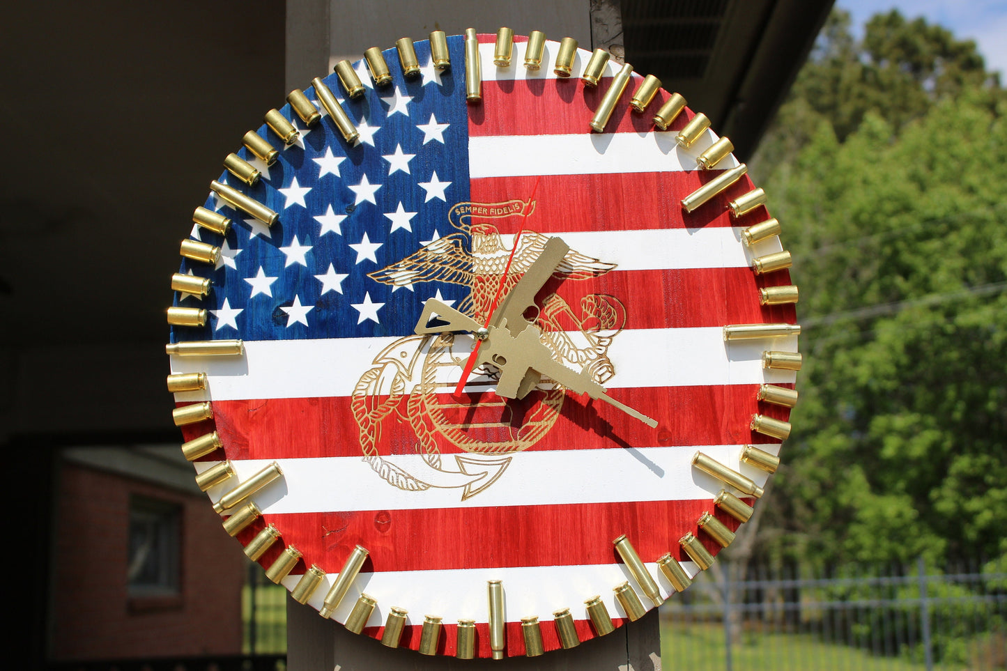 Personalized Laser Engraved Custom Clock. AR15 and .45 1911 clock hands and Personalization available. Message for details!