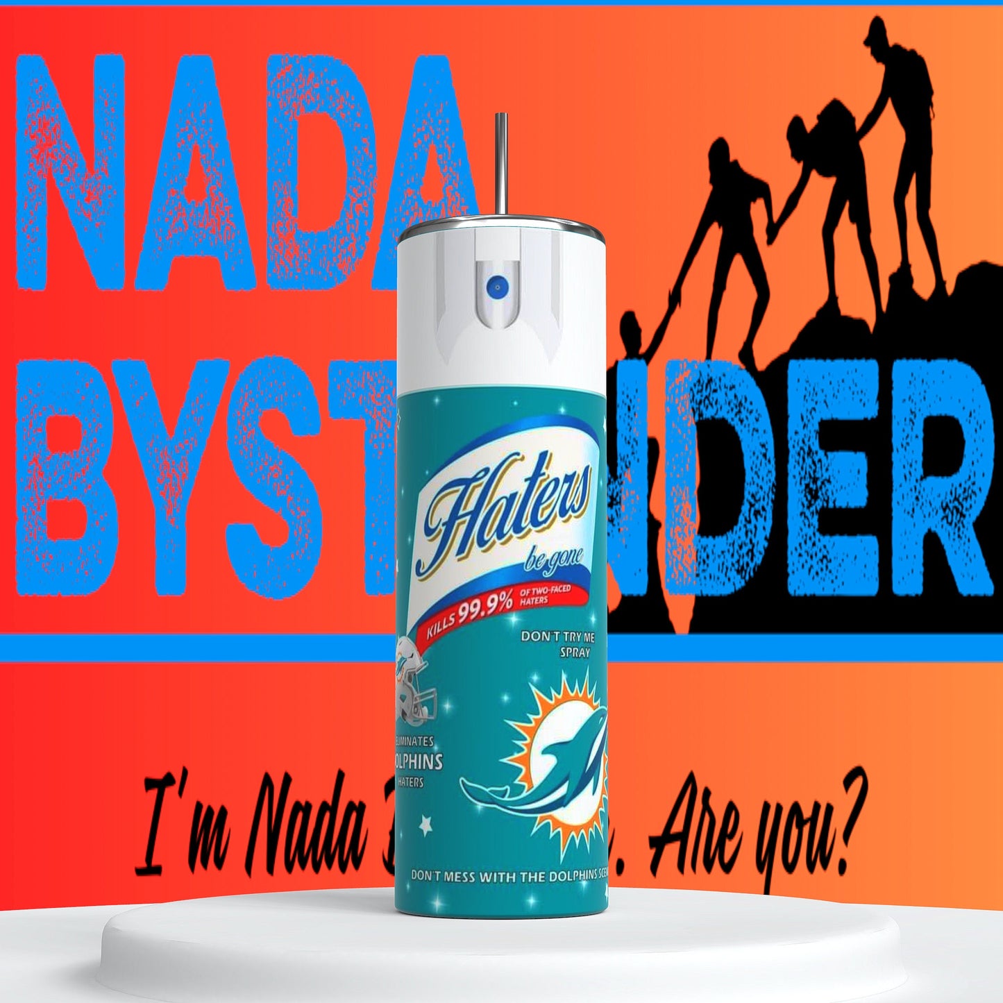 Miami Dolphins Hater Spray 20oz Skinny Tumbler