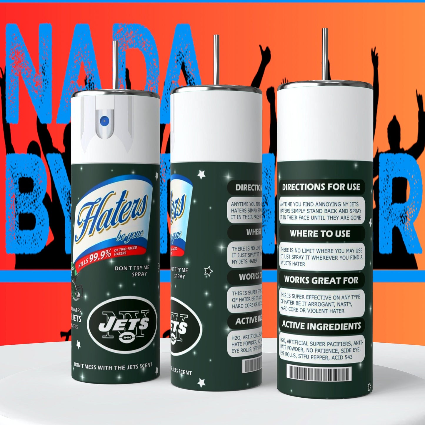 New York Jets Hater Spray 20oz Skinny Tumbler