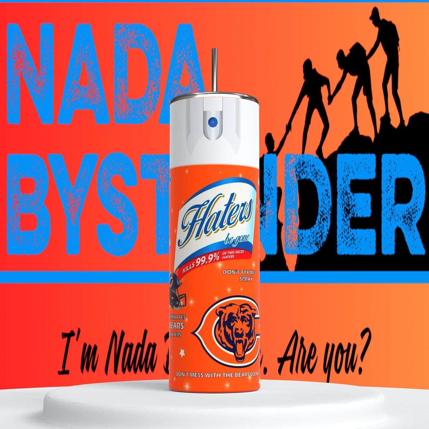 Chicago Bears Hater Spray 20oz Skinny Tumbler