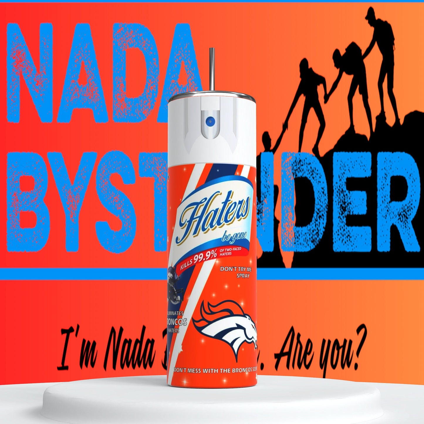 Denver Broncos Hater Spray 20oz Skinny Tumbler