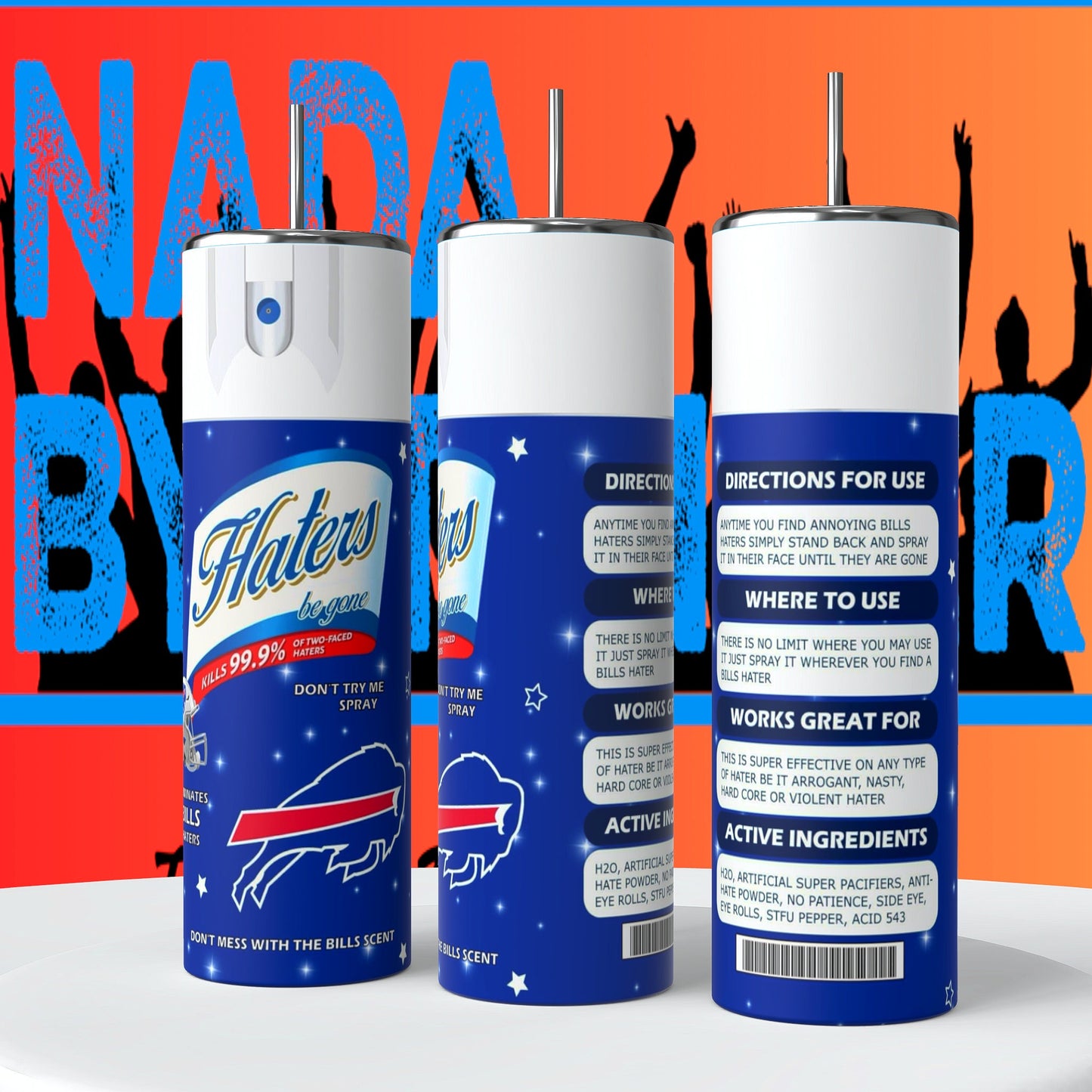 Buffalo Bills Hater Spray 20oz Skinny Tumbler