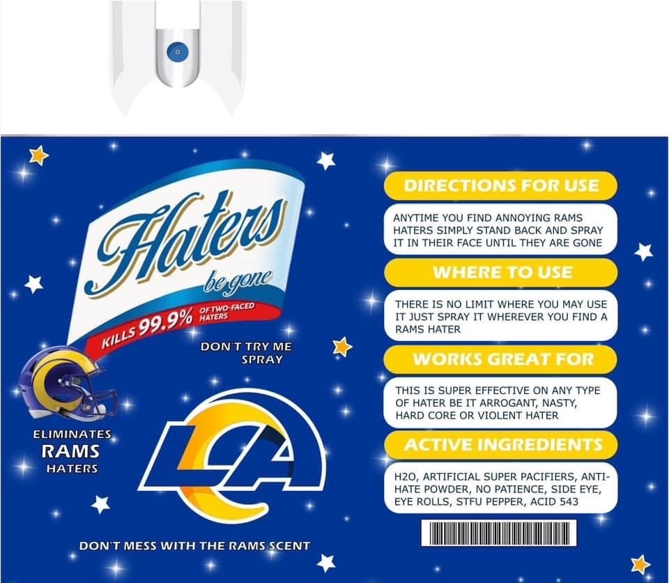 Los Angeles Rams Hater Spray 20oz Skinny Tumbler