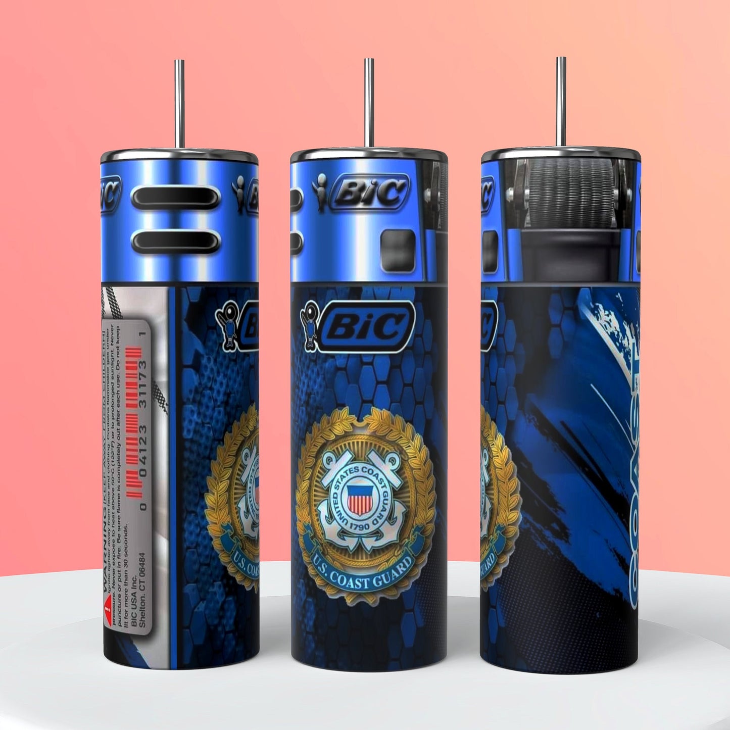 Bic Lighter Veteran Branches of Service 20 oz Tumbler