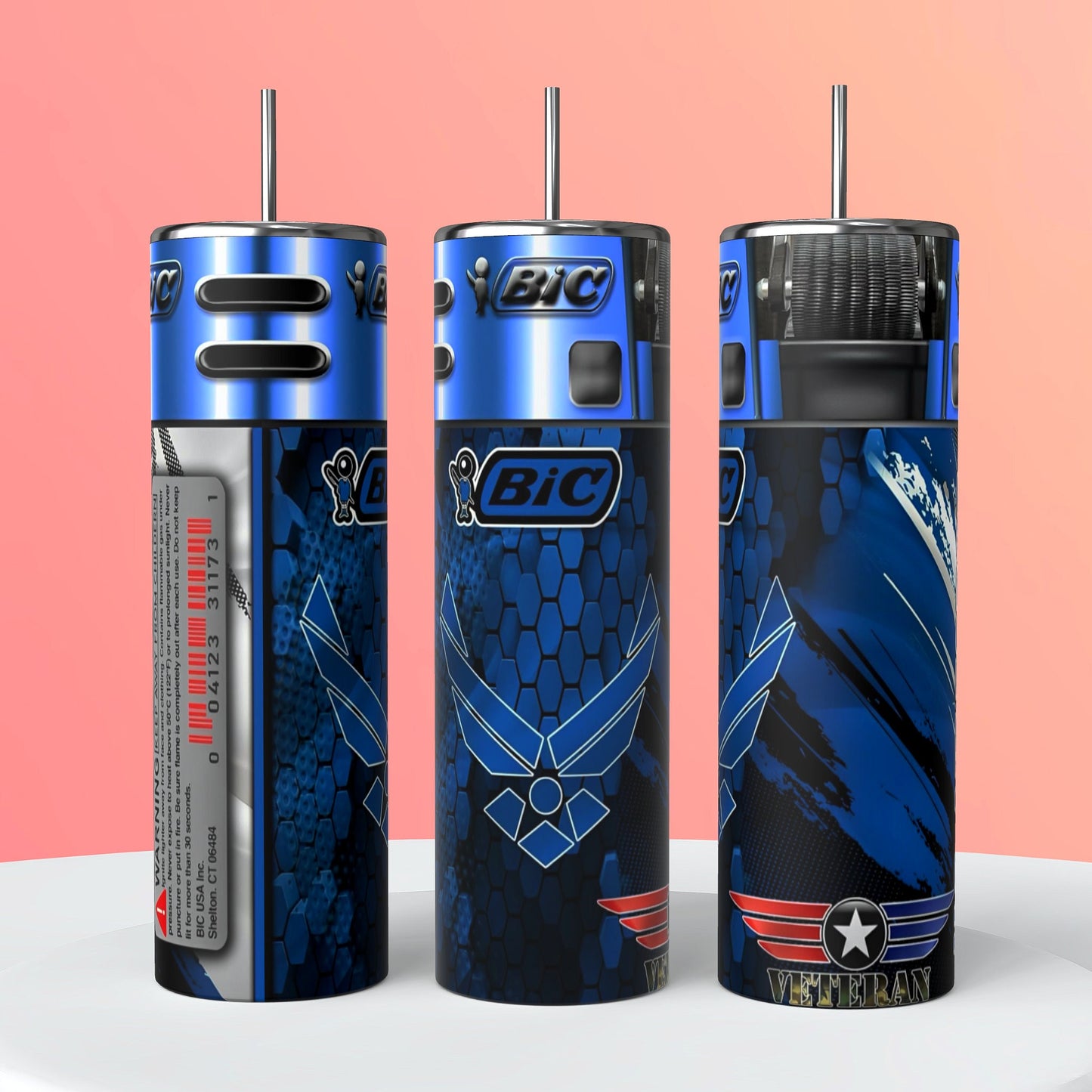Bic Lighter Veteran Branches of Service 20 oz Tumbler
