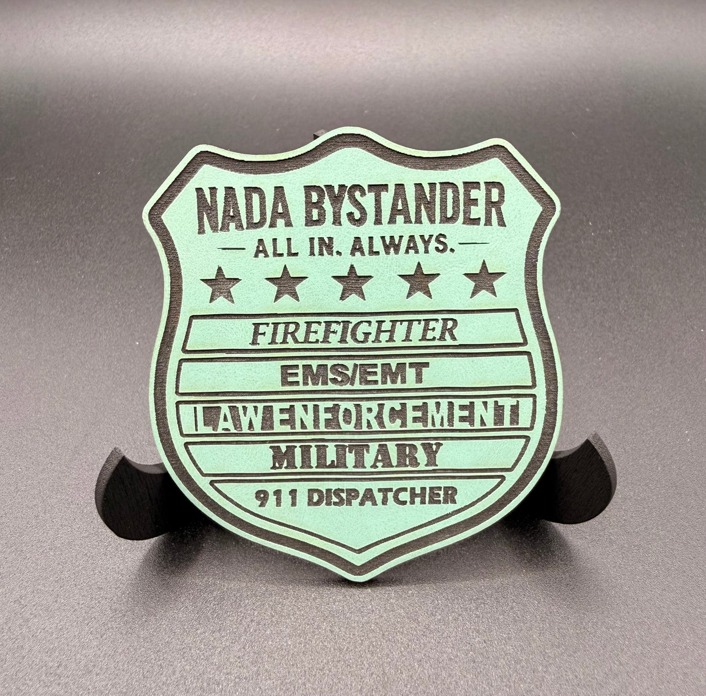 First Responder Unity Shield Leatherette Patch with adhesive