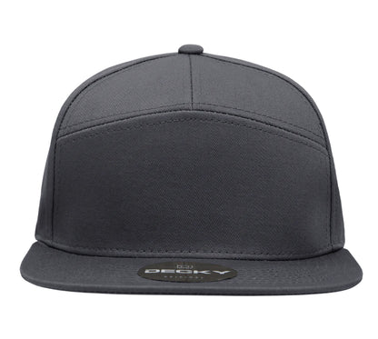 Custom 7 Panel Trucker Snapback with custom leatherette or acrylic patch, Made to Order. Decorate with your design. Bulk orders welcome!