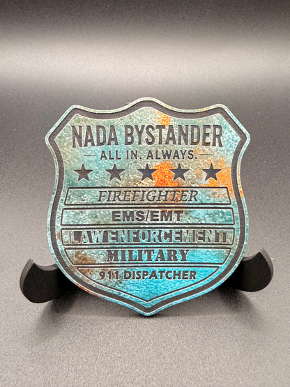 First Responder Unity Shield Leatherette Patch with adhesive