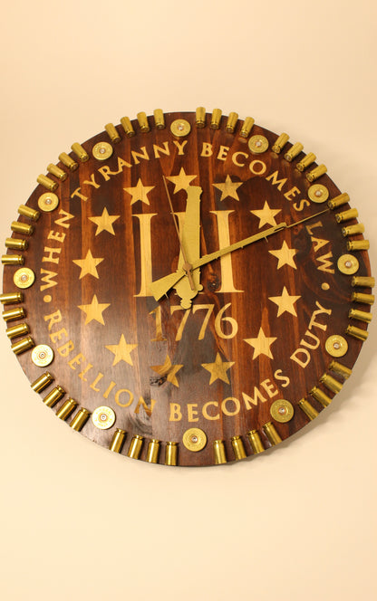 Personalized Laser Engraved  Custom Clock. AR15 and .45 1911 clock hands and Personalization available. Message for details!