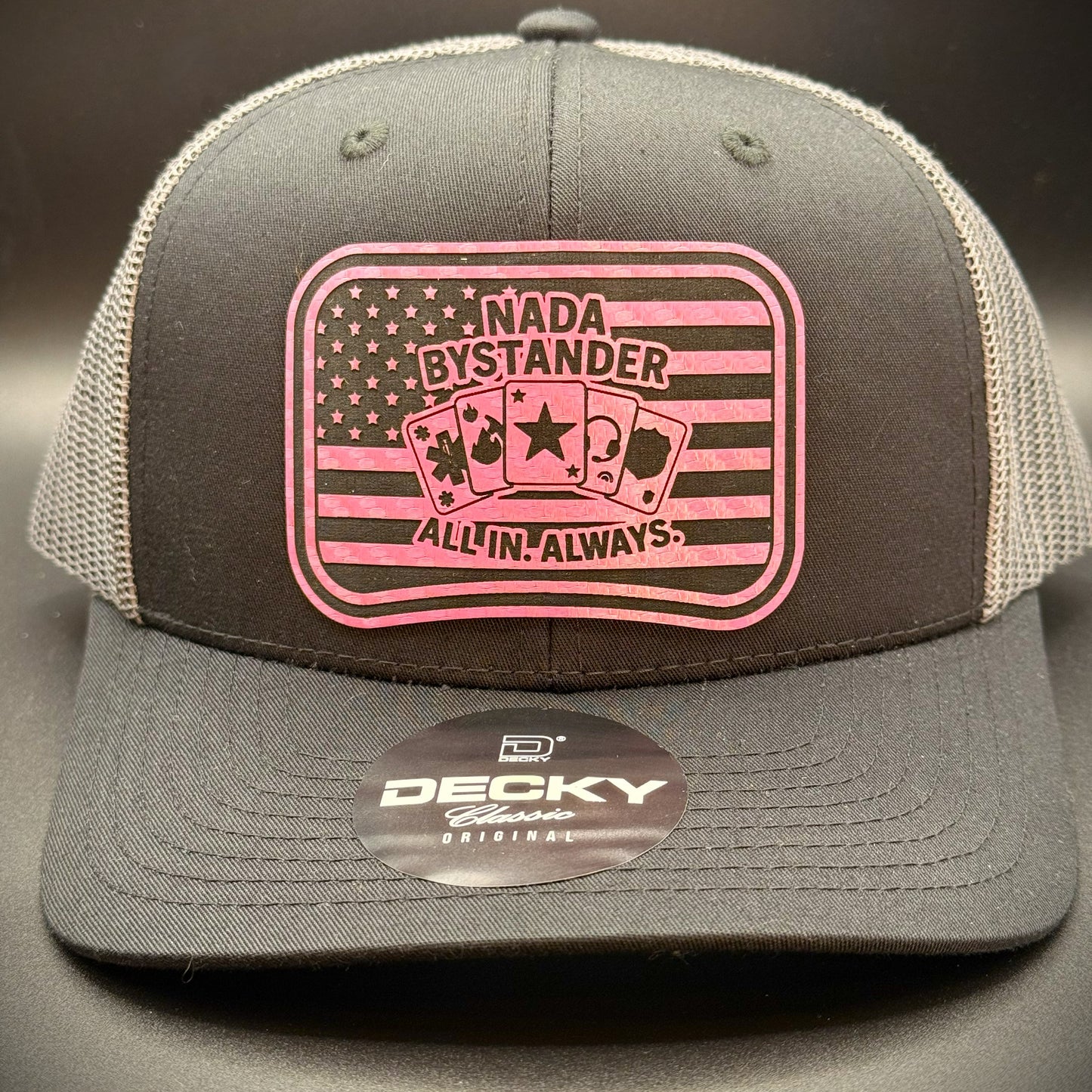 All In (Pink Edition) – Nada Bystander Trucker Hat