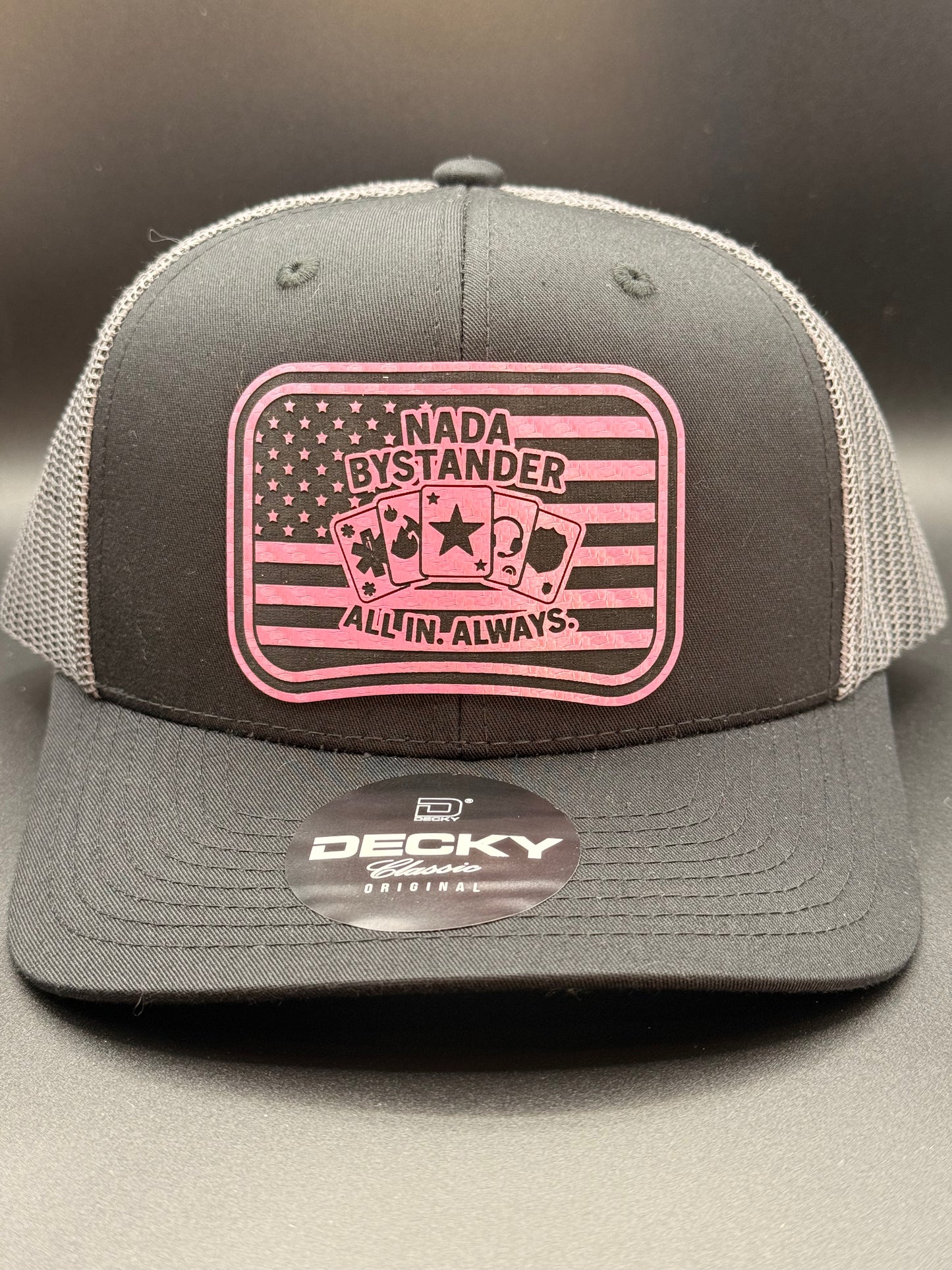 All In (Pink Edition) – Nada Bystander Trucker Hat