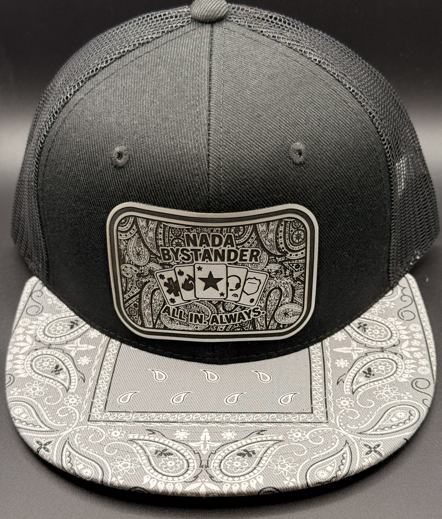 All In (Silver Bandana Edition) – Nada Bystander Trucker Hat