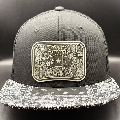 All In (Black Bandana Edition) – Nada Bystander Trucker Hat