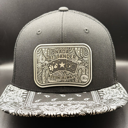 All In (Black Bandana Edition) – Nada Bystander Trucker Hat