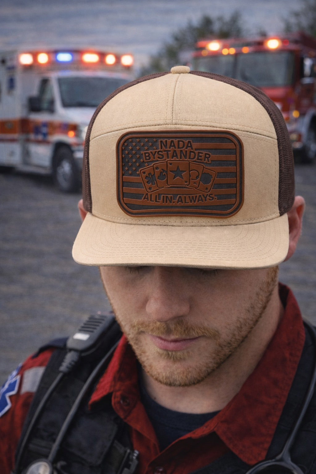 All In (Desert Edition) – Nada Bystander Trucker Hat