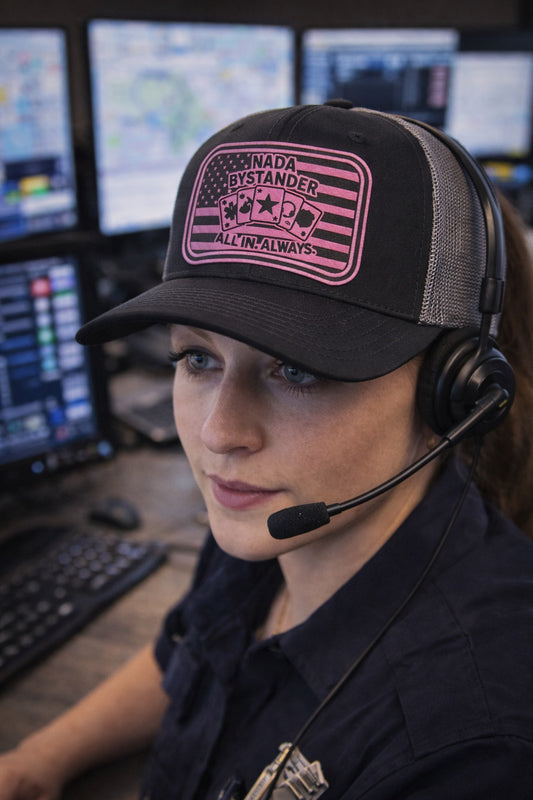 All In (Pink Edition) – Nada Bystander Trucker Hat