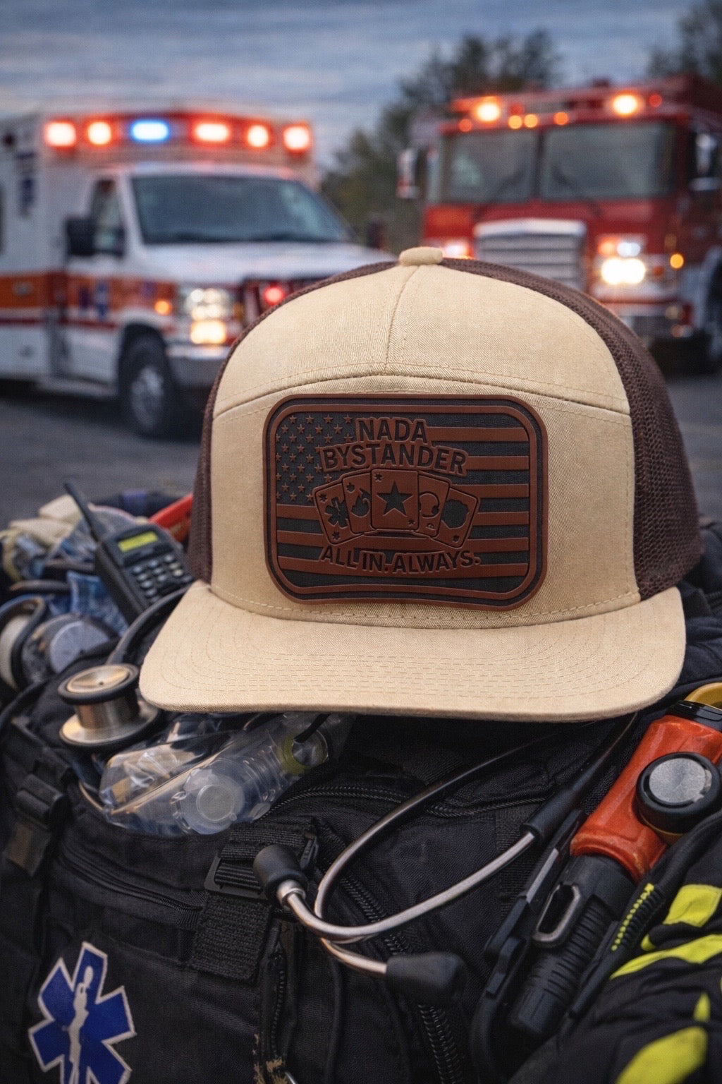 All In (Desert Edition) – Nada Bystander Trucker Hat