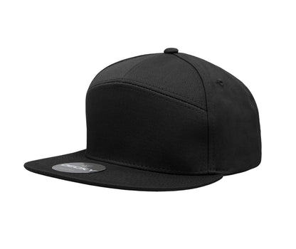 Custom 7 Panel Trucker Snapback with custom leatherette or acrylic patch, Made to Order. Decorate with your design. Bulk orders welcome!