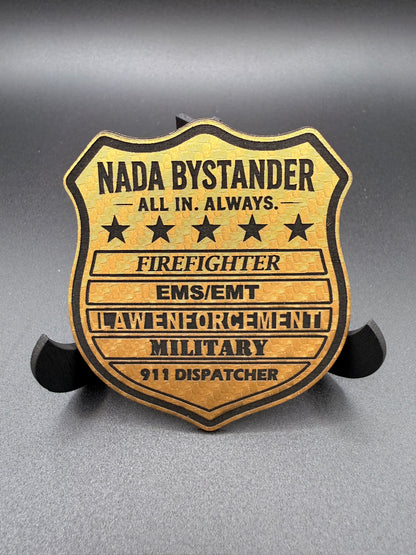 First Responder Unity Shield Leatherette Patch with adhesive