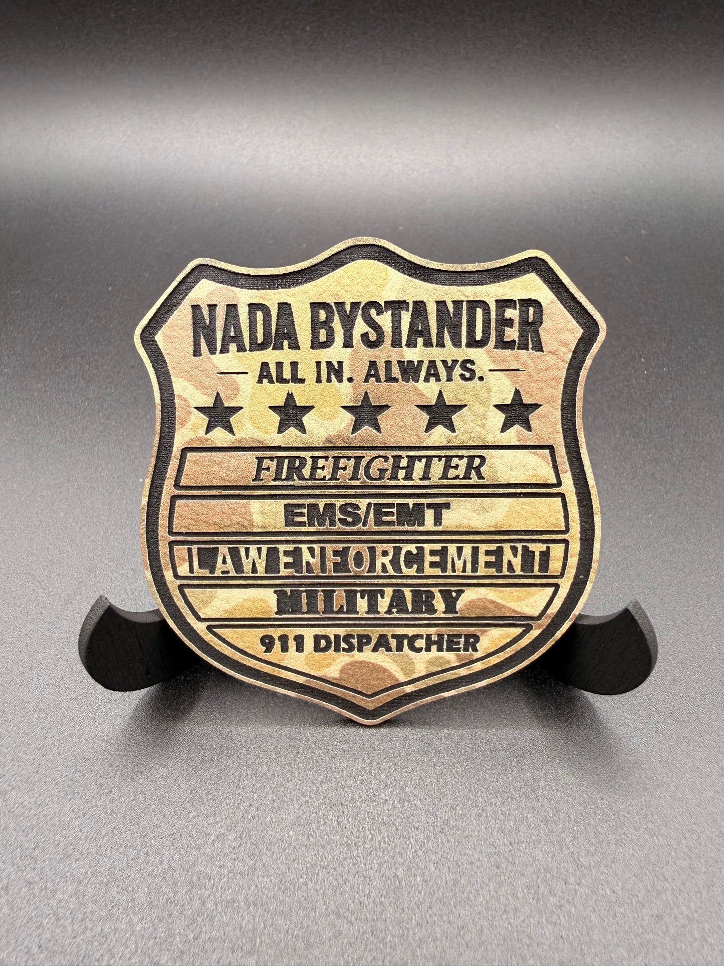 First Responder Unity Shield Leatherette Patch with adhesive