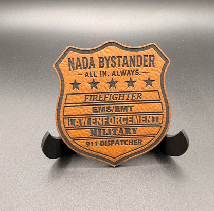 First Responder Unity Shield Leatherette Patch with adhesive