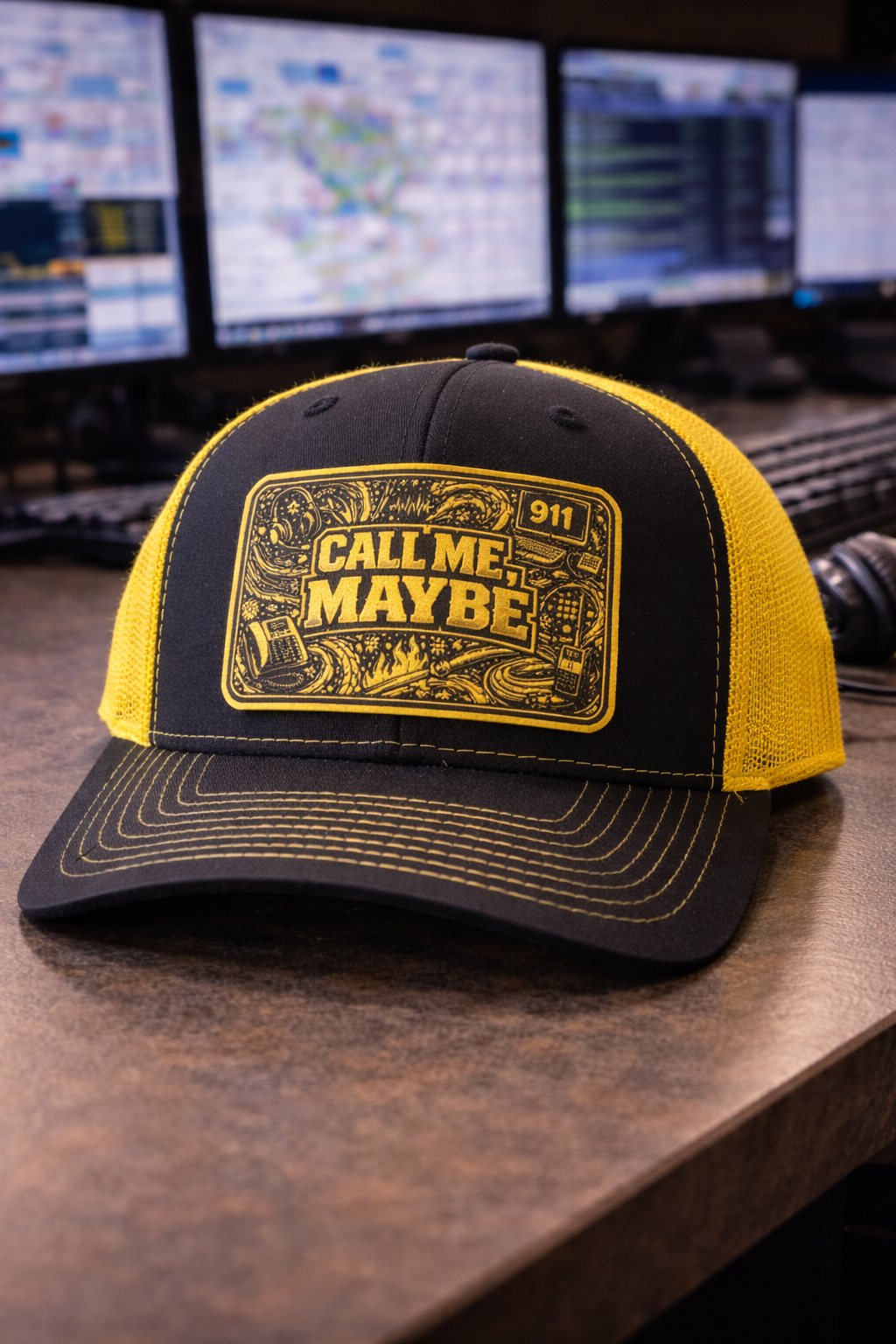 Call Me, Maybe – 911 Dispatcher Trucker Hat | Nada Bystander