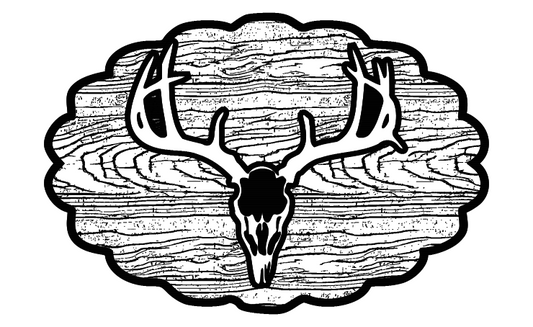 Hunters Deer Skull Design Template SVG (Digital File) For Patch Creation