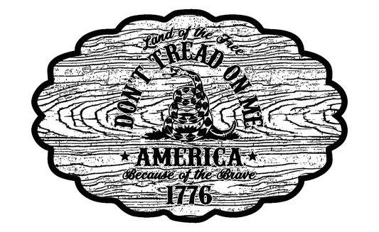 Don't Tread on Me Design Template SVG (Digital File) For Patch Creation