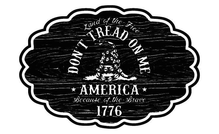 Don't Tread on Me Design Template SVG (Digital File) For Patch Creation