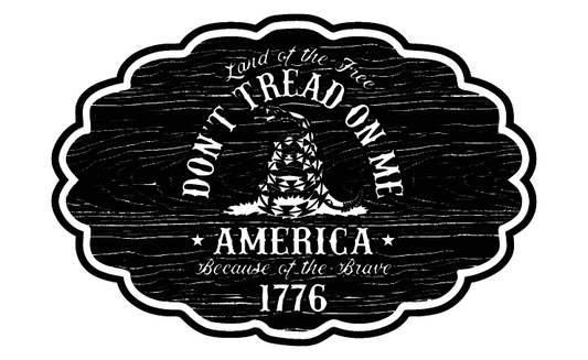 Don't Tread on Me Design Template SVG (Digital File) For Patch Creation