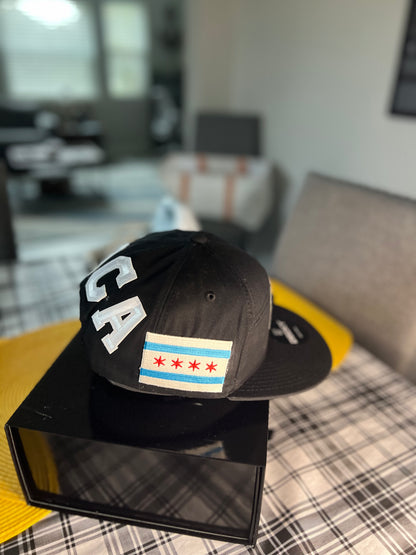 Custom 7 Panel Trucker Snapback with custom leatherette or acrylic patch, Made to Order. Decorate with your design. Bulk orders welcome!
