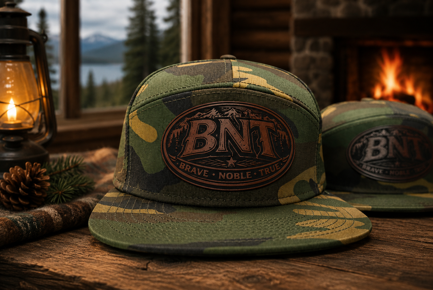 BNT Retreat Edition Camo Trucker Hats – 6 Panel & 7 Panel Snapback Styles