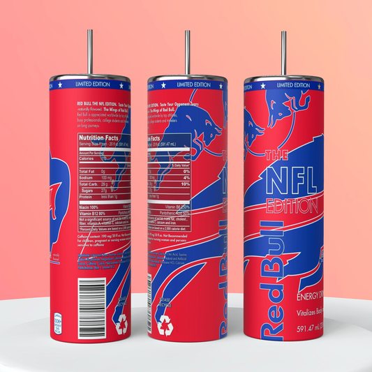 20oz Bills Red Bull Edition Wrap Template