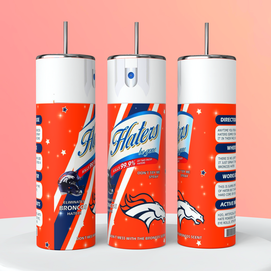 Broncos Hater Spray templates for 20 oz Tumbler wrap.