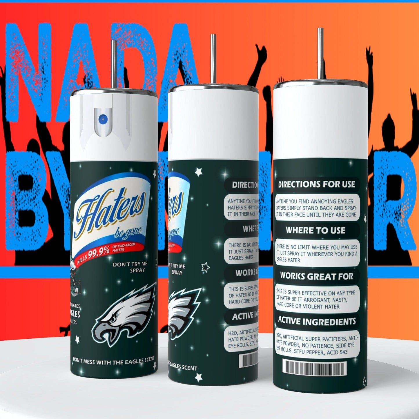 Philadelphia Eagles Hater Spray 20oz Skinny Tumbler