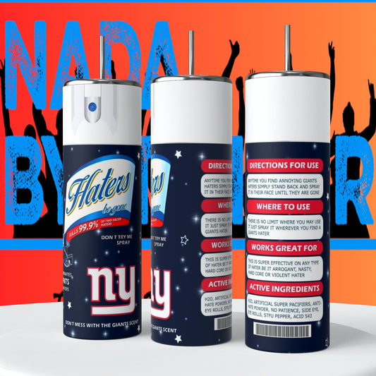 New York Giants Hater Spray  20oz Skinny Tumbler