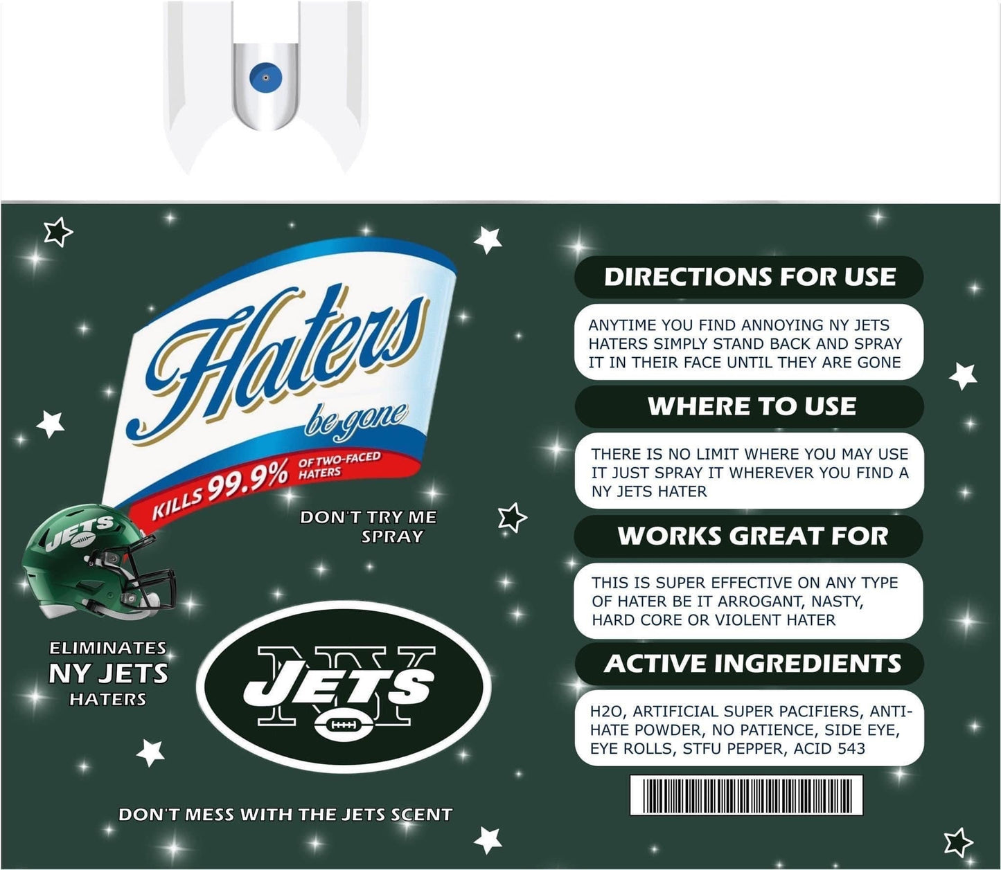 New York Jets Hater Spray  20oz Skinny Tumbler