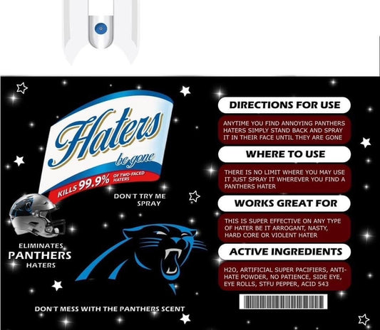 Carolina Panthers Hater Spray  20oz Skinny Tumbler