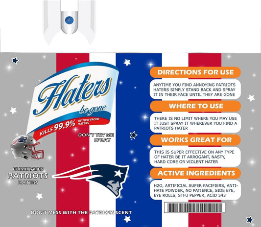 New England Patriots Hater Spray  20oz Skinny Tumbler