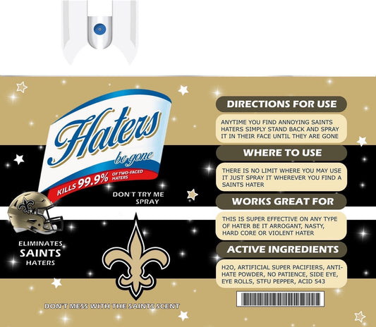 New Orleans Saints Hater Spray 20oz Skinny Tumbler