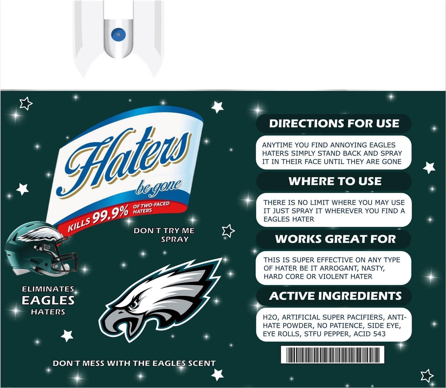 Philadelphia Eagles Hater Spray 20oz Skinny Tumbler