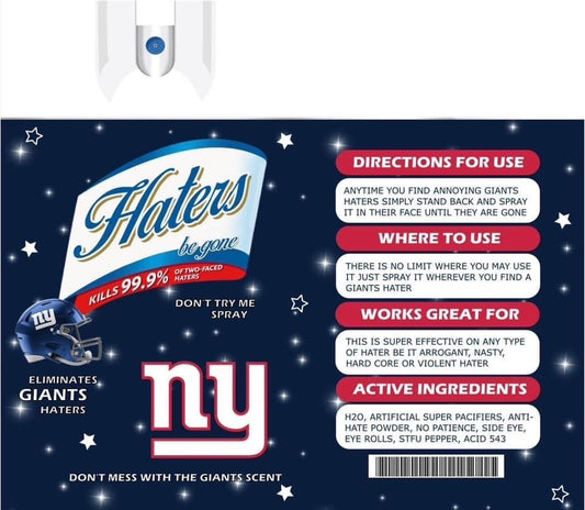 New York Giants Hater Spray  20oz Skinny Tumbler