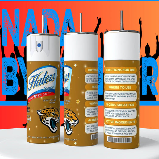 Jacksonville Jaguars Hater Spray 20oz Skinny Tumbler