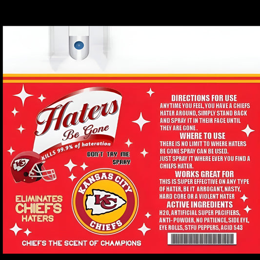 Kansas City Chiefs Hater Spray 20oz Skinny Tumbler