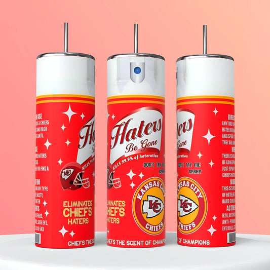 Kansas City Chiefs Hater Spray 20oz Skinny Tumbler