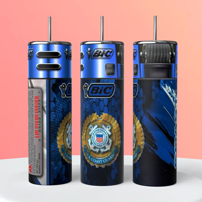 Bic Lighter Veteran Branches of Service 20 oz Tumbler